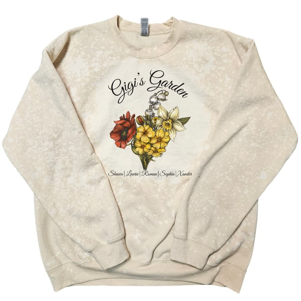 Custom Grandma or Mom Birth Flower Sweatshirt